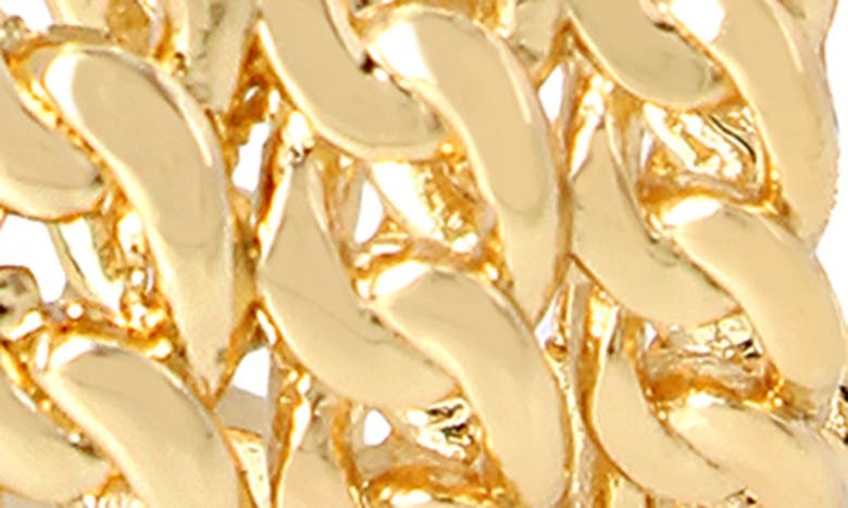Shop Allsaints Tripe Chain Hoop Earrings In Gold