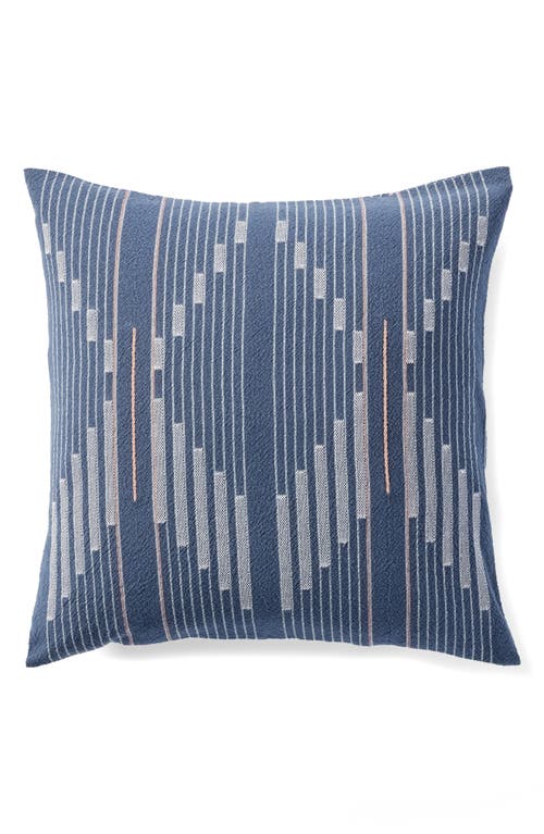 Coyuchi Morelia Jacquard Organic Cotton Pillow Cover in Moonlight Blue at Nordstrom, Size 22X22