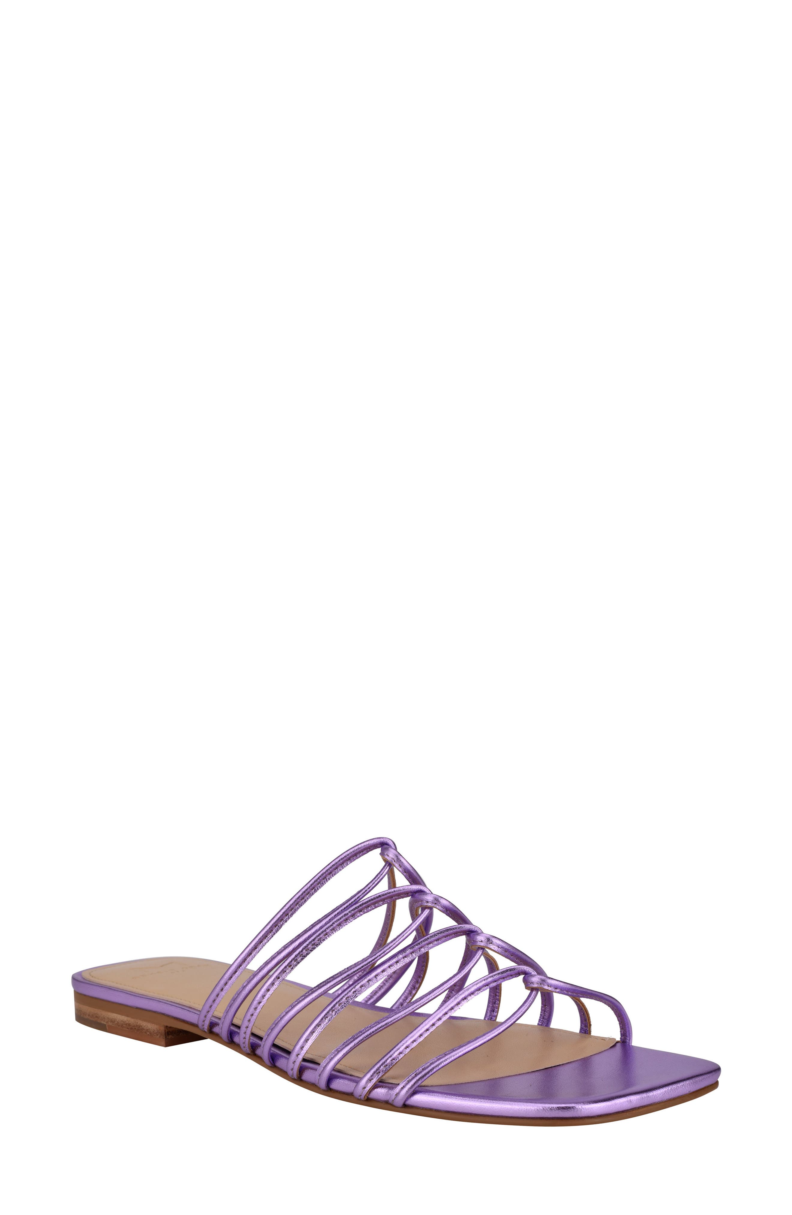 flat purple sandals