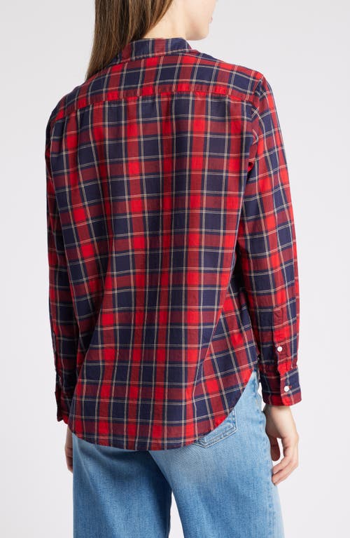 Shop Frank & Eileen Eileen Plaid Relaxed Button-up Shirt In Red Navy White Plaid