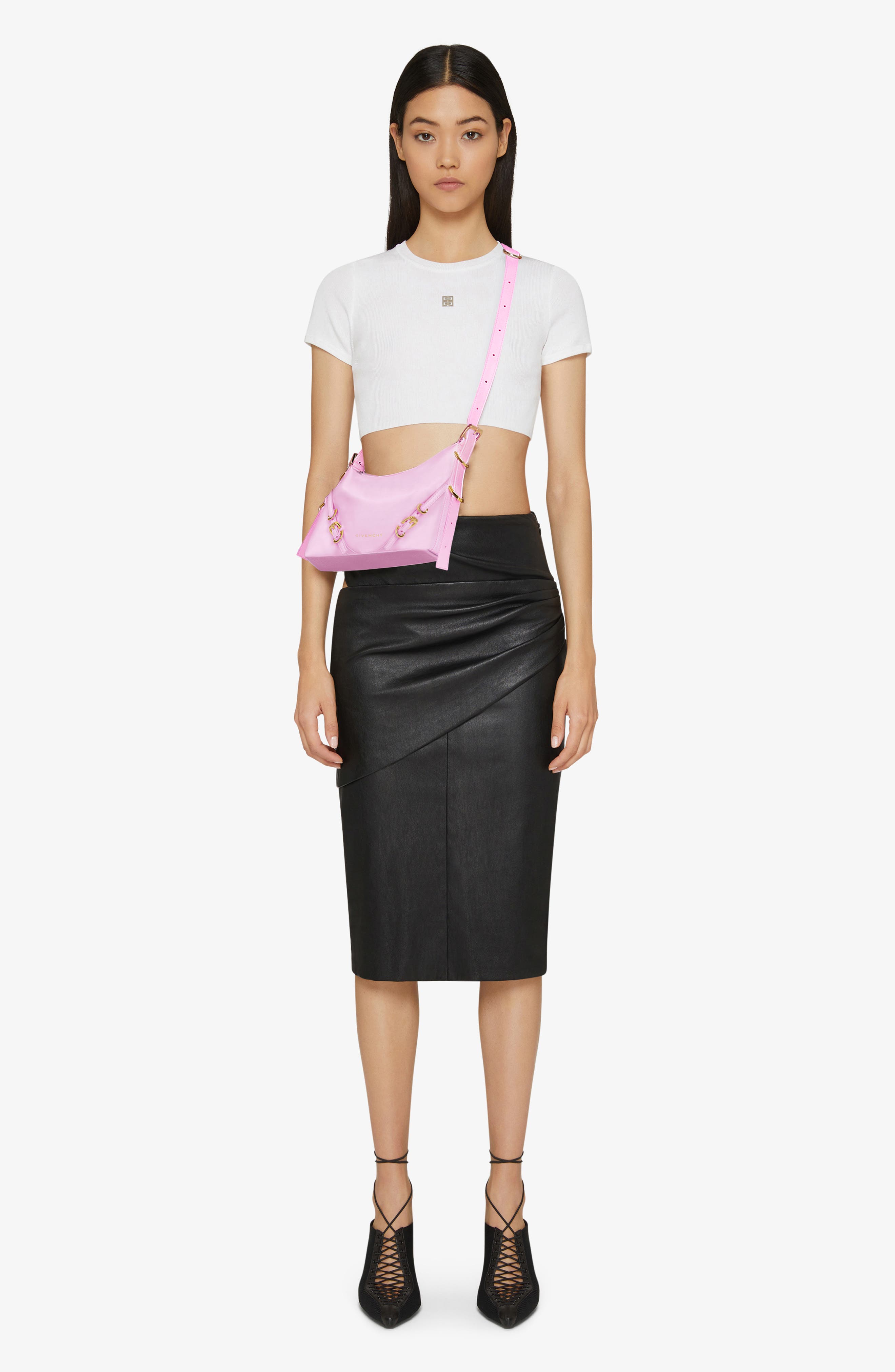 Givenchy Mini Voyou Leather Hobo in Silk Pink Smart Closet