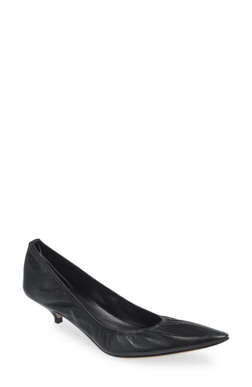 Shop The Row Liisa Pointed Toe Kitten Heel Pump In Black