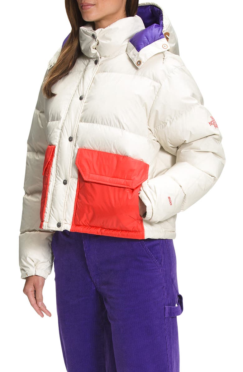 THE NORTH FACE Sierra Colorbock 600 Fill Power Down Ripstop Parka, Main, color, VINTAGE WHITE