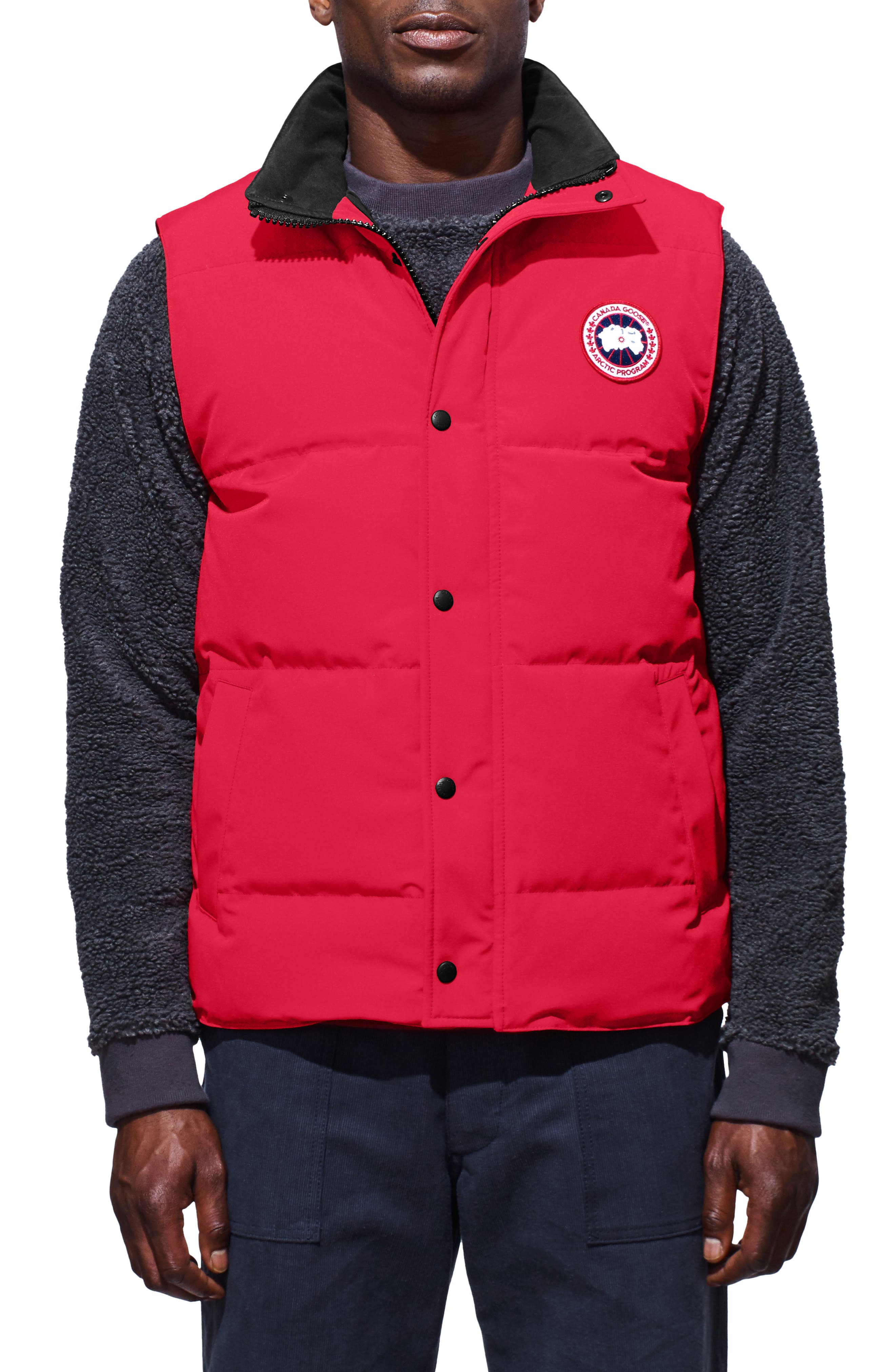 Canada Goose Garson Slim Fit Quilted Down Vest in Red at Nordstrom, Size X-Small Us