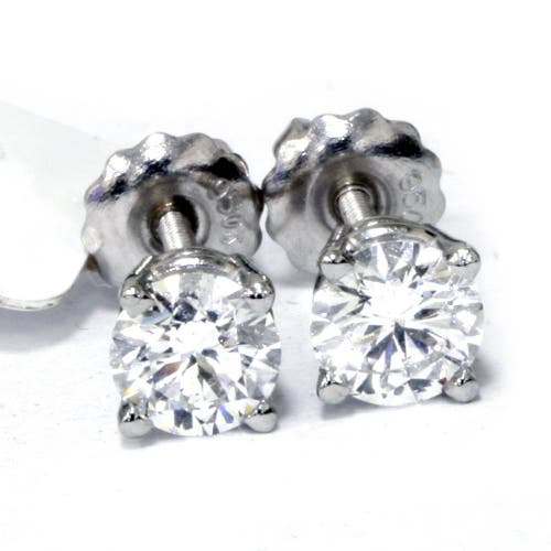 Bliss Diamond 14k White Gold 1 Ct Tdw Lab Created Eco Friendly Diamond Studs In 14k White Gold