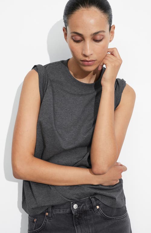 & Other Stories Crewneck T-shirt In Grey Dark