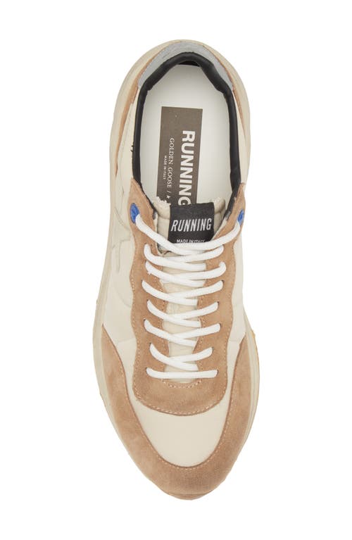 Golden Goose Running Sole Sneakers In Ivory/grey/tobacco 15537