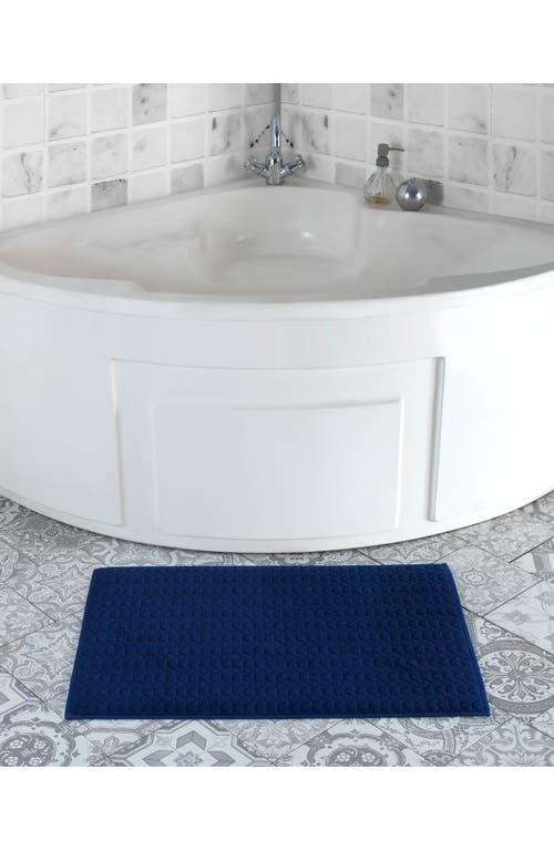 Brooks Brothers Herringbone Bath Mat In Navy