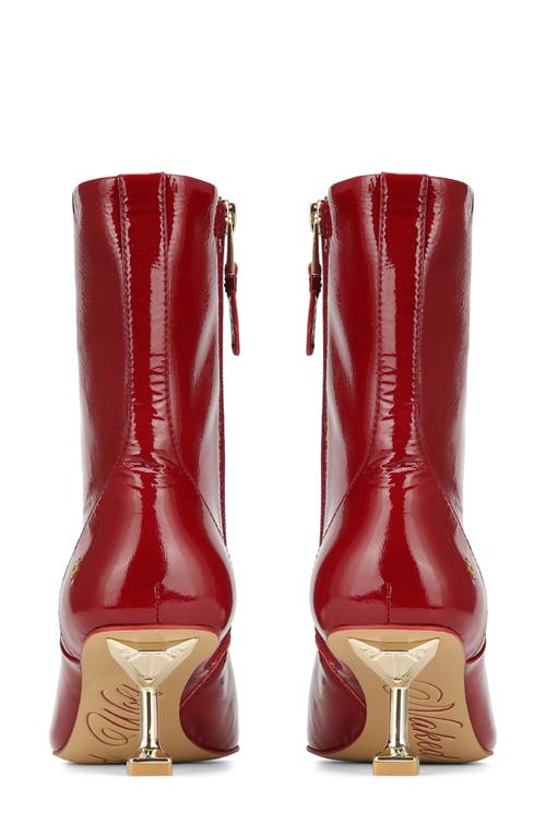 Shop Naked Wolfe Tempting Pointed Toe Bootie In Red-crinkle Patent Leather