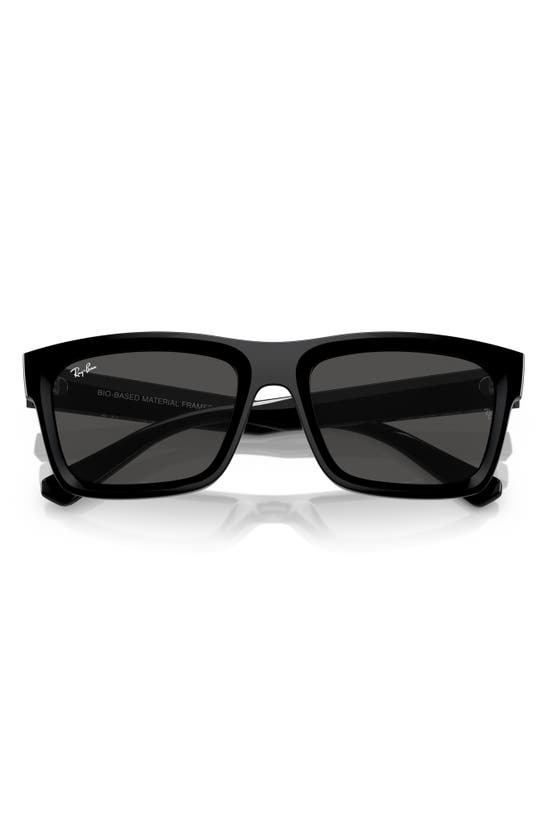 Shop Ray Ban Ray-ban Warren 57mm Rectangular Sunglasses In Dark Grey