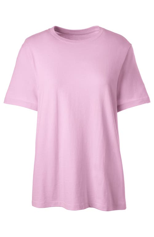 Shop Lands' End School Uniform  Short Sleeve Feminine Fit Essential T-shirt In Ice Pink