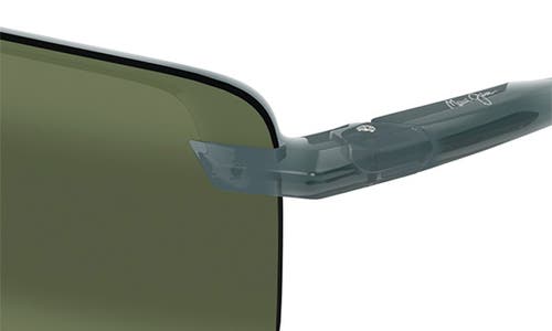 Maui Jim Rectangle-frame Sunglasses In Green/maui