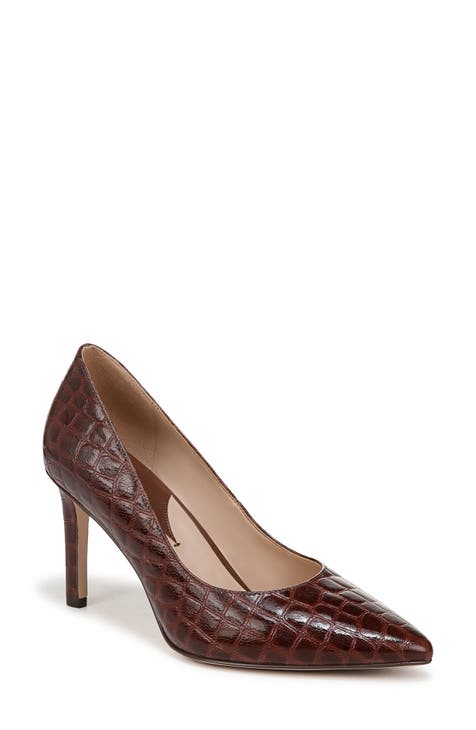 Brown pumps ladies hotsell