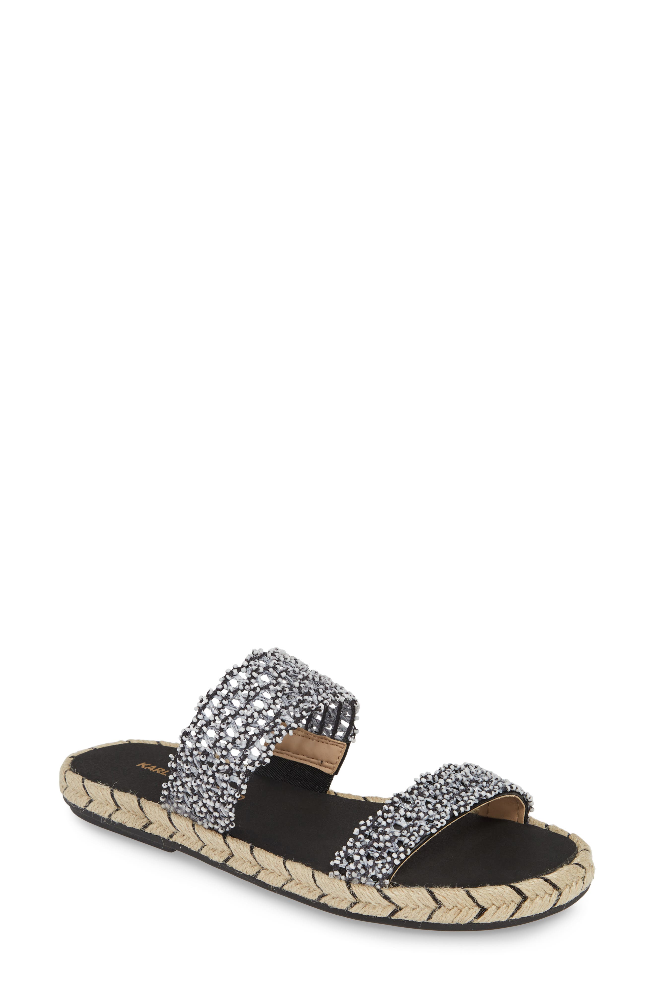 Karl Lagerfeld Paris Nita Slide Sandal, Black