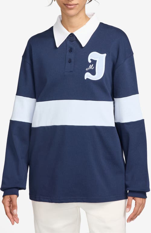 JORDAN JORDAN COLORBLOCK LONG SLEEVE RUGBY SHIRT