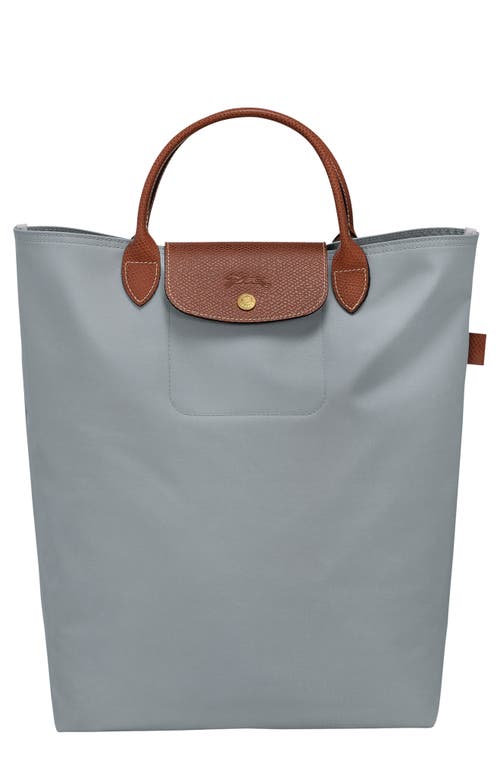 Longchamp Medium Cabas Replay Recycled Canvas Tote in Steel at Nordstrom