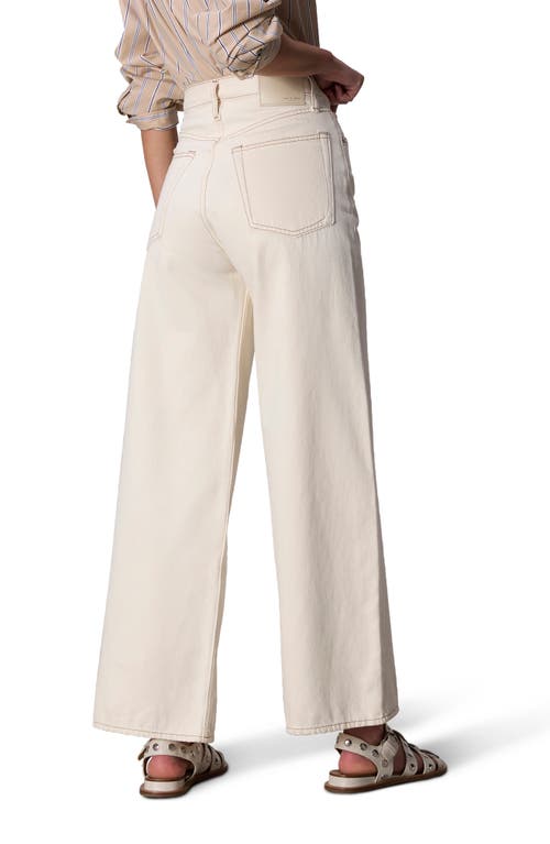 Shop Rag & Bone Sofie Wide Leg Ankle Jeans In Ecru