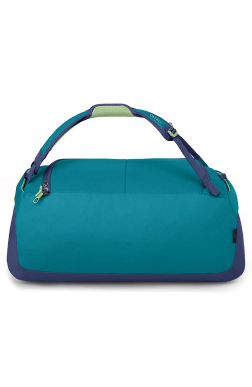 Shop Osprey Daylite 60l Duffle Bag In Blue Spikemoss/alkaline