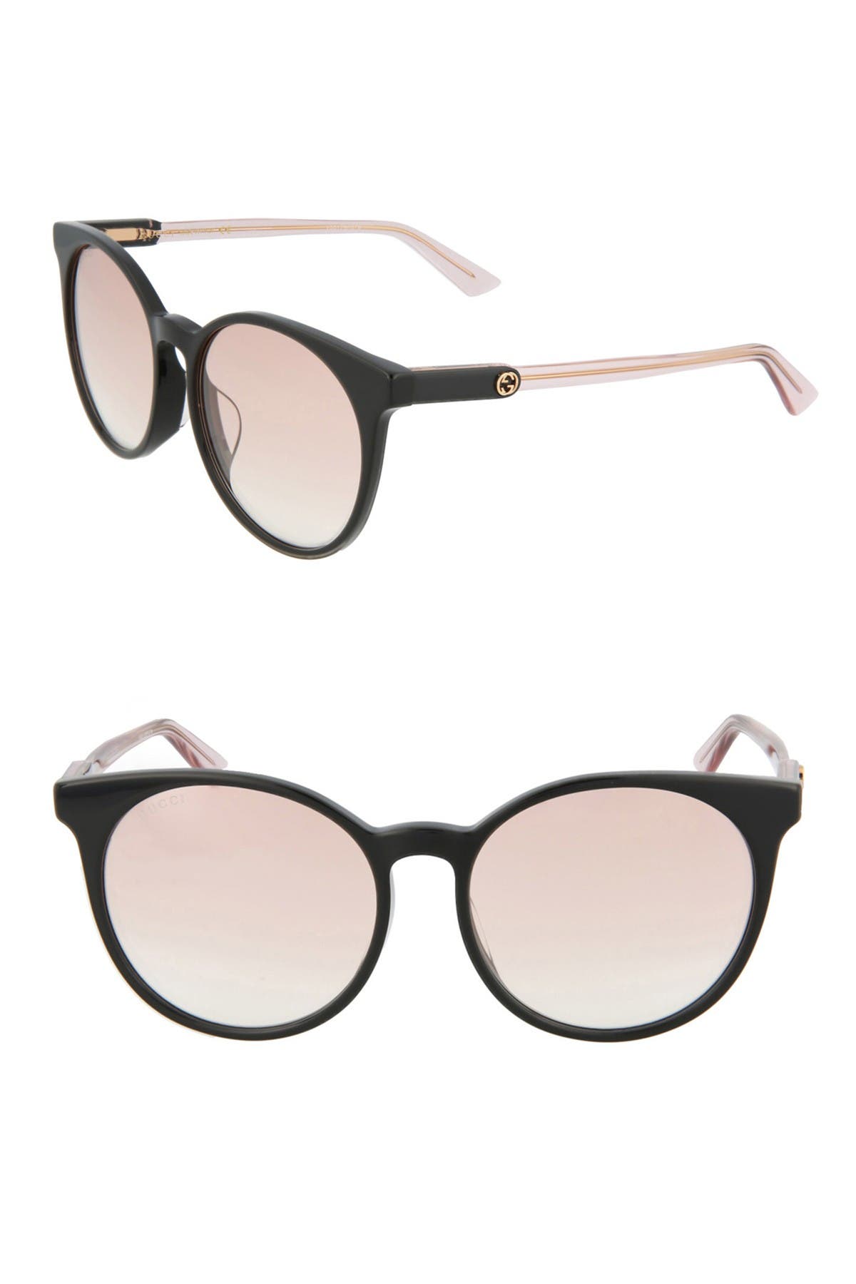 gucci core 56mm round sunglasses