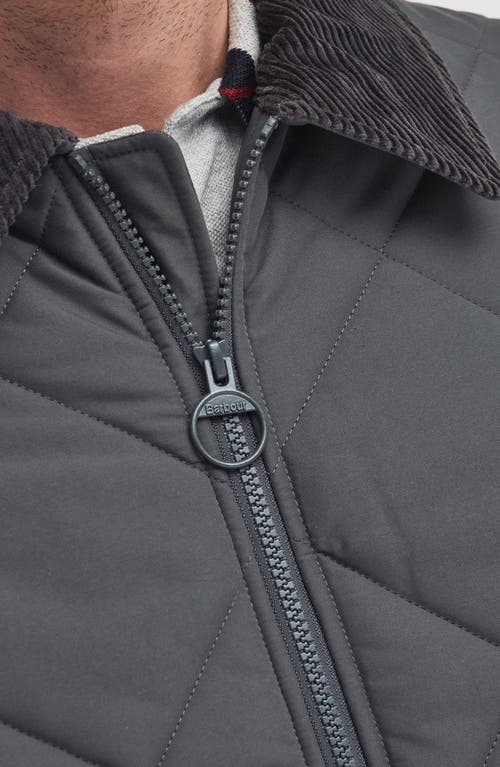 Shop Barbour City Chelsea Quilted Jacket In Charcoal