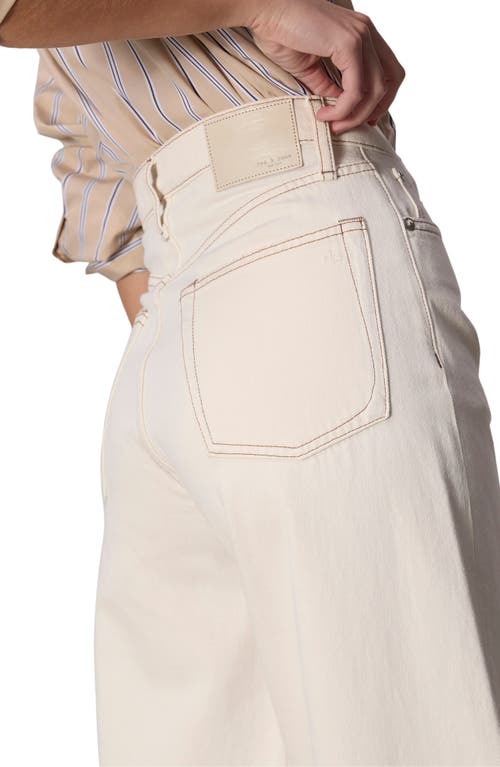 Rag & Bone Sofie Wide Leg Ankle Jeans In Ecru