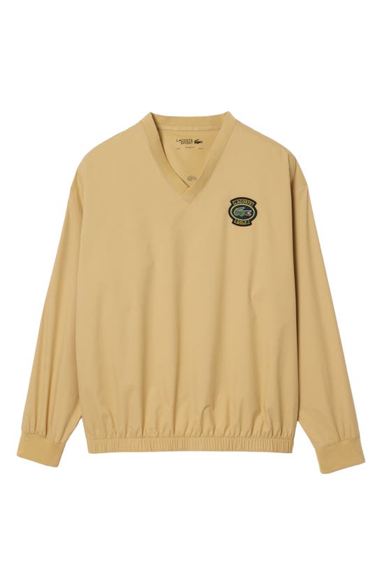 Shop Lacoste Water Repellent Golf Sweatshirt In Ixq Croissant