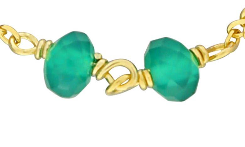 Delmar Amethyst & Green Onyx Necklace In Gold Multi