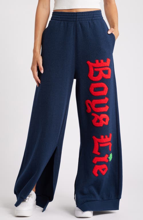Boys Lie Better Luck Next Time Cotton Blend Sweatpants In Navy