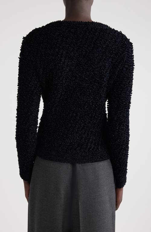 Shop Givenchy Wool Blend Bouclé Cardigan In Black