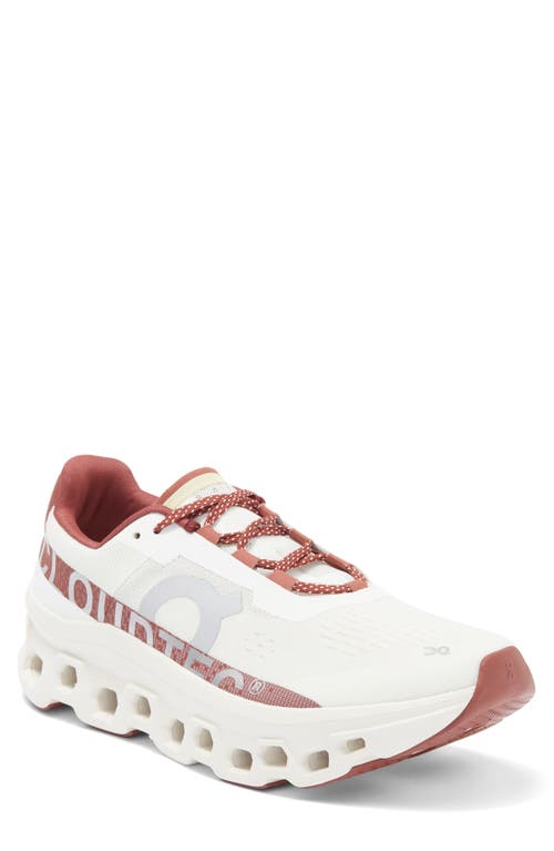 On Cloudmster Lny Running Shoe In Ivory/ruby