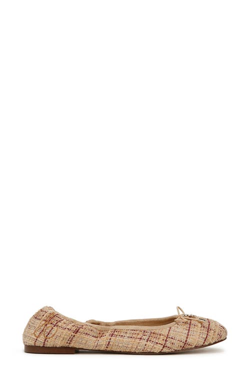 Shop Sam Edelman Felicia Ballet Flat In Pale Beige/gold