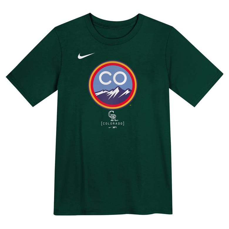 Shop Nike Preschool  Green Colorado Rockies City Connect Large Logo T-shirt