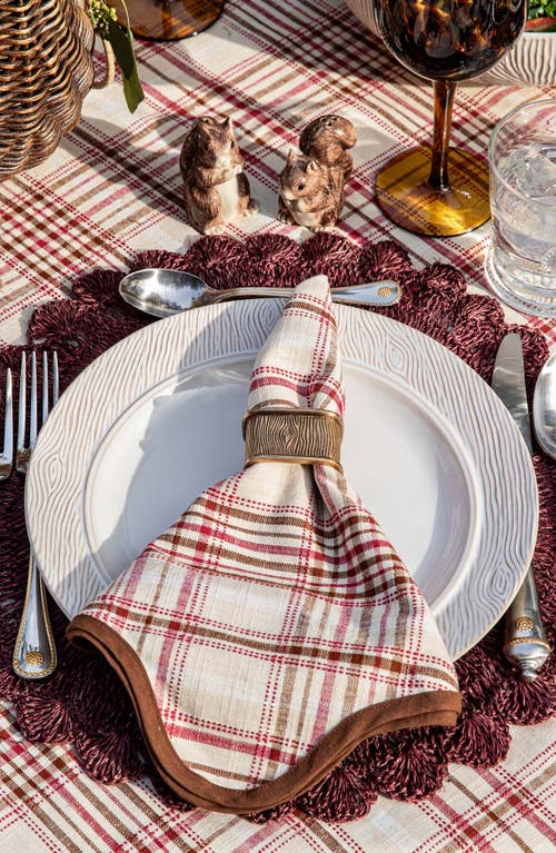 Shop Juliska Blenheim Oak Set Of 4 Napkin Rings In Brass