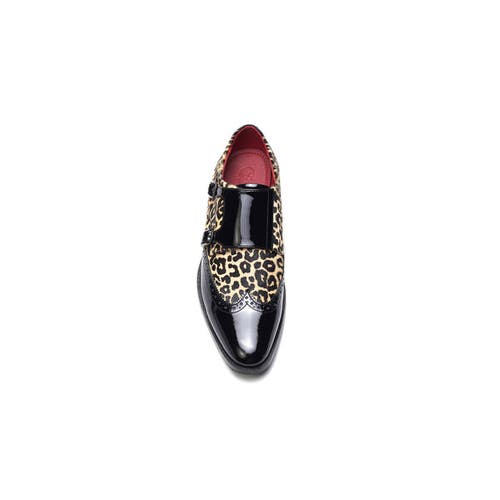 Carlos Santana Kai Double Monk In Black Leopard