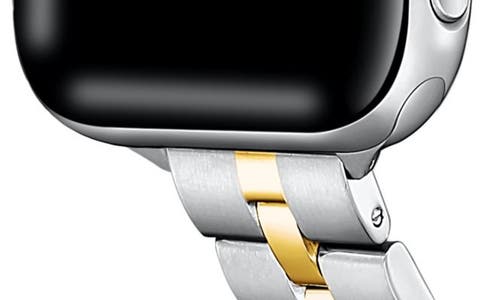 Shop The Posh Tech Sophie Stainless Steel Apple Watch® Watchband In Silver/gold
