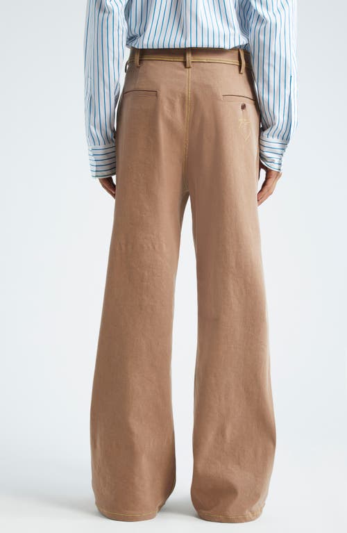 MARNI MARNI TOPSTITCHED FLARE PANTS 