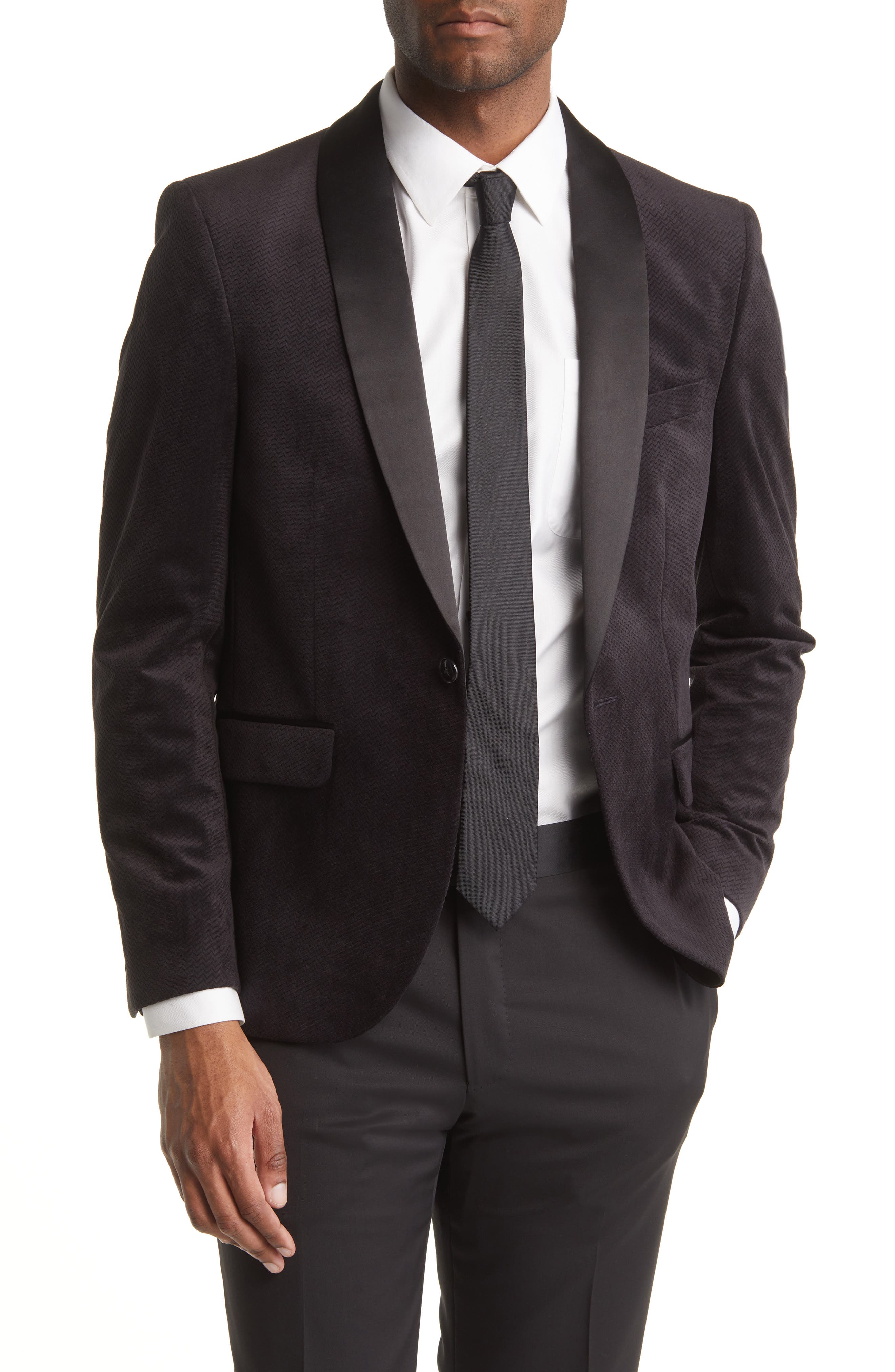 velvet shawl collar blazer