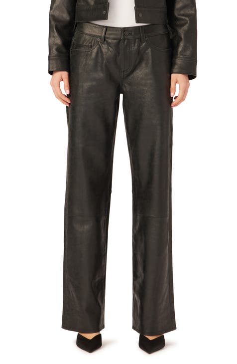 Women's Low Rise Leather & Faux Leather Pants & Leggings | Nordstrom