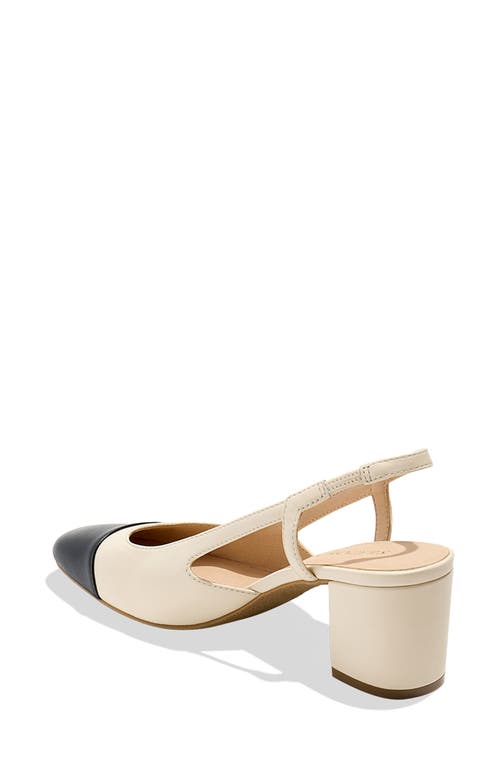 Shop Jack Rogers Summer Cap Toe Slingback Sandal In Ivory/black