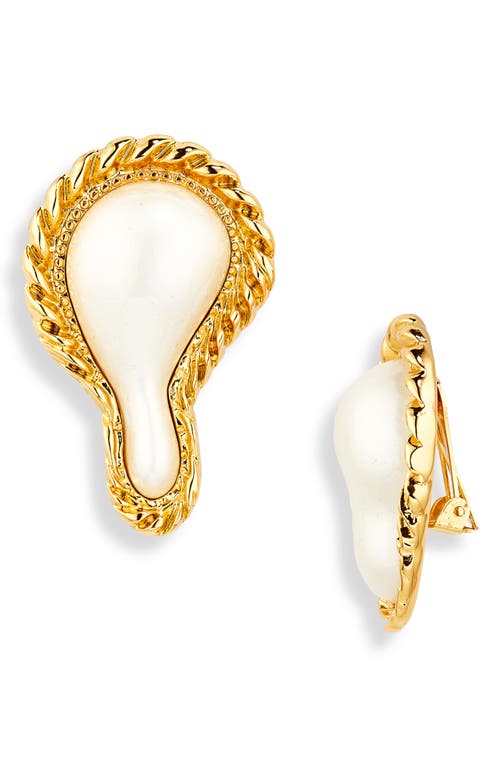 Moschino Morphed Imitation Pearl Mismatched Earrings in Fantasy Print Shiny Gold at Nordstrom