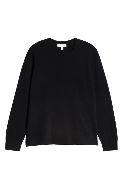 Shop Nordstrom Cashmere Crewneck Sweater In Black Rock