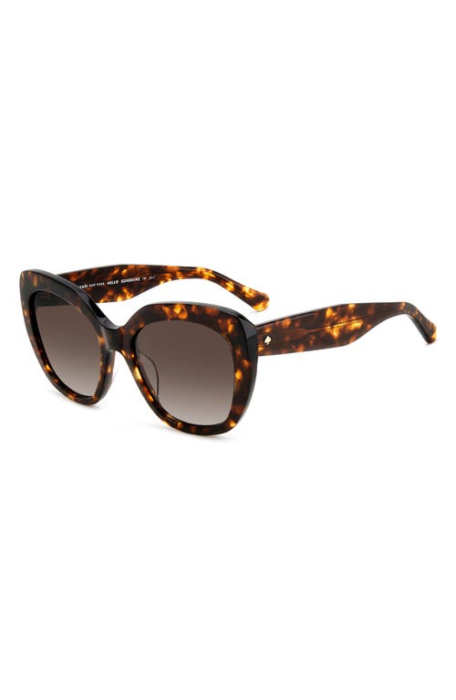 Shop Kate Spade New York Winslet 55mm Gradient Round Sunglasses In Havana/brown Gradient