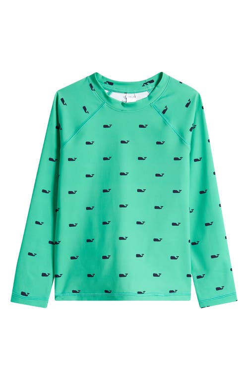 vineyard vines Kids' Long Sleeve Rashguard Whale Gumdrop at Nordstrom,