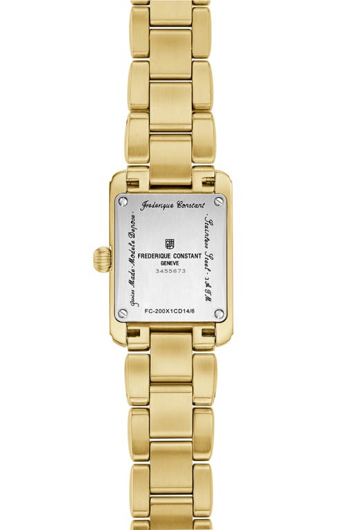 Frederique Constant Carrée Bracelet Watch, 23mm In Goldone