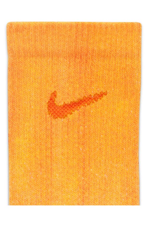 Nike Dri-fit Everyday Plus Assorted 2-pack Cushioned Crew Socks In Orange Multi