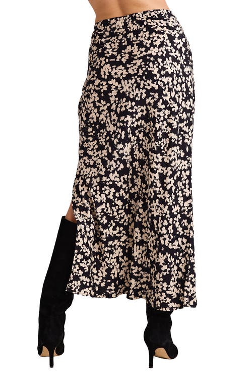 Shop Bella Dahl Floral Side Slit Slip Skirt In Ditsy Floral Print