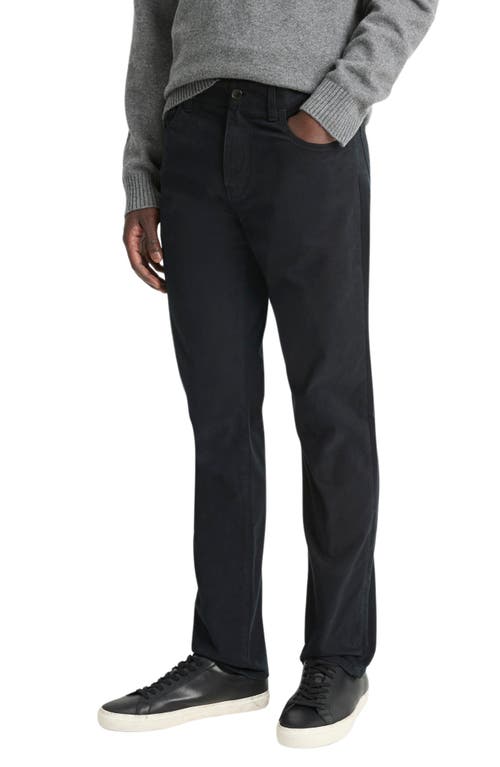Vince Griffith Brushed Stretch Cotton Twill Chino Pants In Black