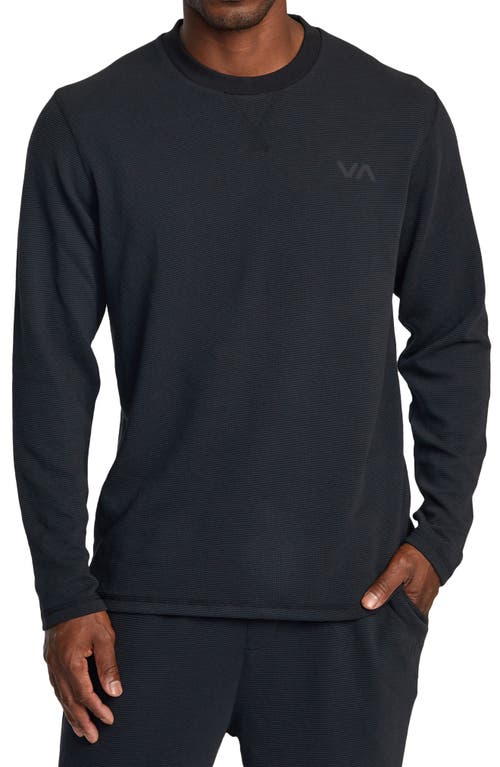 RVCA C-Able Waffle Long Sleeve Performance T-Shirt Black at Nordstrom,