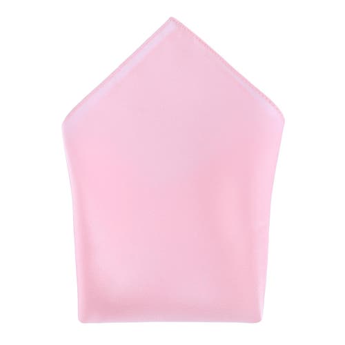 Shop Trafalgar Sutton Solid Color Silk Brace Necktie And Pocket Square Set In Pink