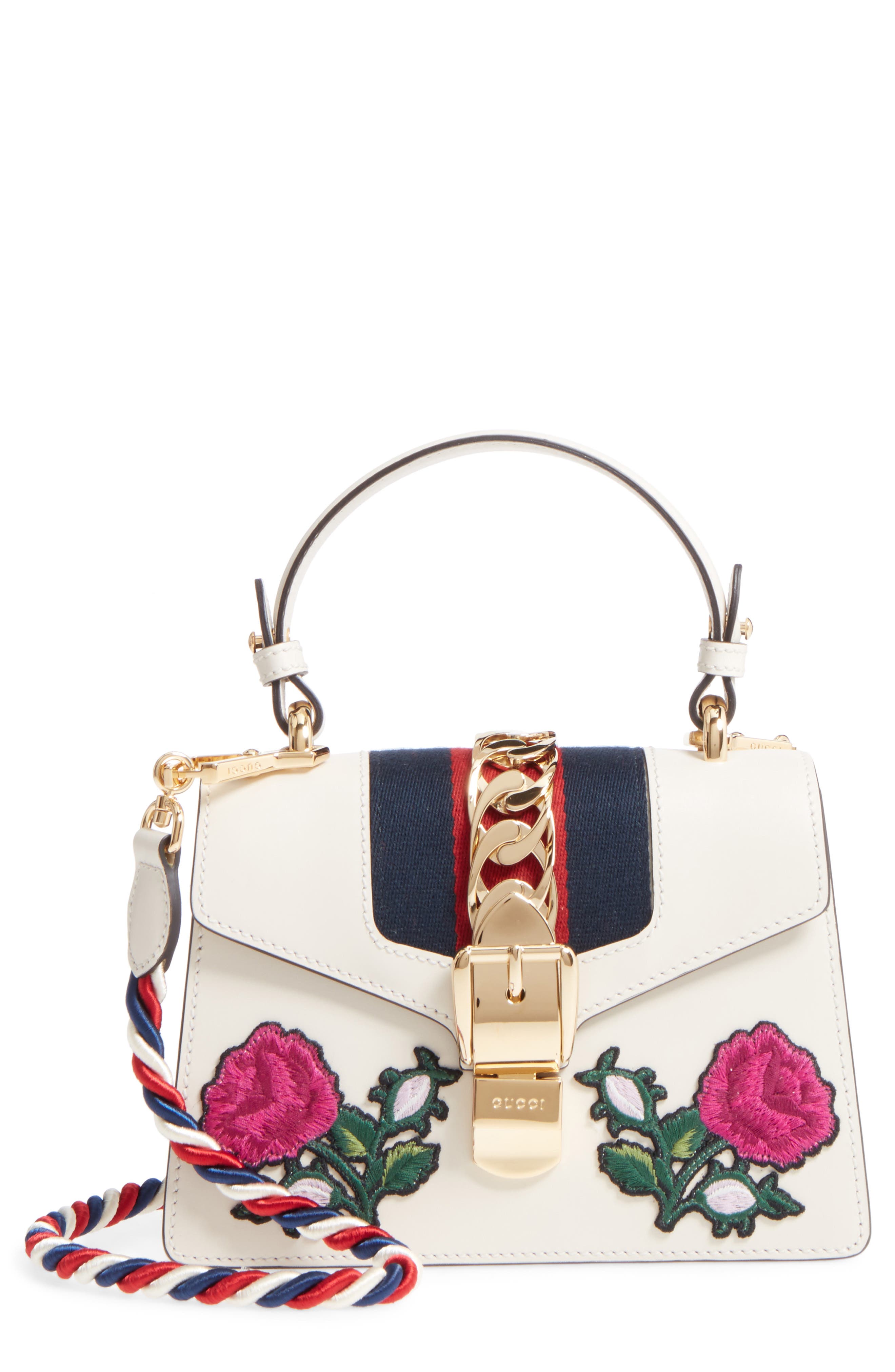 Gucci Mini Sylvie Embroidered Floral 